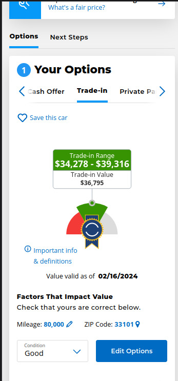 indica el estado de tu carro