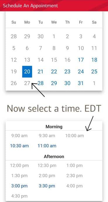 Escoge fecha y hora Escoge fecha y hora